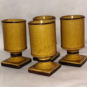 Vintage Quebec Pottery - set of goblets